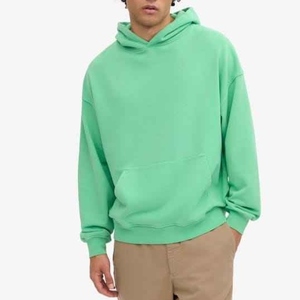 Sudadera con Capucha Extra Grande para Hombre, Color Verde Menta, Corte Regular, Felpa, Informal, con Bolsillo Delantero, para Otoño - Product Image 5