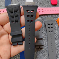 Bracelet de montre en fluororubber de haute qualité avec extrémités en titane, confortable, étanche, bracelet de remplacement sportif