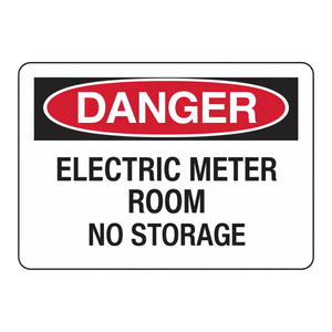 Panneau de signalisation de sécurité industrielle en PVC - Interdiction d'entretenir des objets dans la salle du compteur électrique - Pour zones de travail - Product Image 2