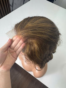 Precio al por mayor 100% Raw Virgin Vietnamese Human Lace Peluca Trama Bouncy Curl Piano Ginger Color Super Double Drawn Extensiones de cabello - Product Image 6