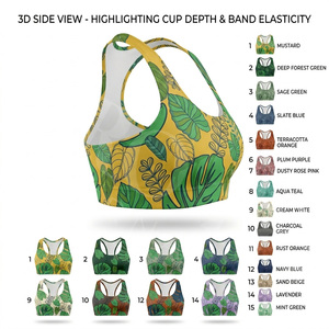 100% High Quality Material Sublimation Design Racerback Sports <b>Bra</b> Fitness Breathable Gym Summer Workout Tank Stylish Fits <b>Bra</b> - Product Image 1