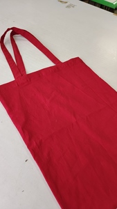 Whole Sale Solid <b>Red</b> Color Cotton Tote <b>Bag</b> Lightweight Durable Summer Vintage Beach Travel Shopping Shoulder Casual Eco - Product Image 4