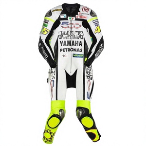 Traje de Carreras MotoCP Ramaha 1 Pieza de Cuero Vacuno/Canguro para Moto/Traje de Motociclismo para Piloto - Product Image 1