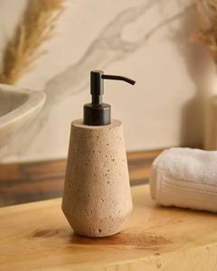 Dispensador de Jabón de Travertino Natural, Dispensador de Jabón Líquido Decorativo de Piedra de Lujo para Baño - Product Image 1