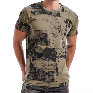 ขายส่ง เสื้อยืดลายพรางต้นไม้ 100% ผ้าฝ้ายแท้ สไตล์ฮิปฮอป ไหล่ตก เสื้อสำหรับล่าสัตว์ แฟชั่นเสื้อยืดโอเวอร์ไซส์ ขายดี - Product Image 3