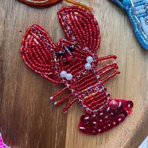 Llavero personalizado de flores de lirio rosas, dijes para bolso con cuentas, anillos para llaveros de cuentas de vidrio, colgante de planta bordado, llavero floral de metal dorado - Product Image 4