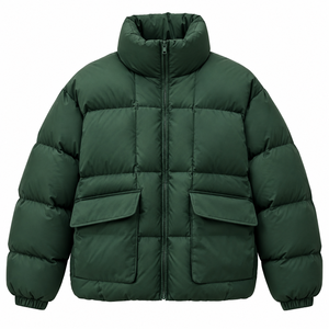 Blouson d'hiver personnalisé pour homme, col montant, design à capuche, rembourrage doux, toile imperméable, respirante, antibactérienne, anti-UV - Product Image 1