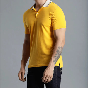 เสื้อโปโลชาย แขนสั้น ผ้าฝ้าย ใส่สบาย เหมาะกับกอล์ฟ ระบายอากาศดี คอปกปิเก้  แบบเรียบ  รับสกรีนโลโก้  ขายส่งจากโรงงาน - Product Image 4