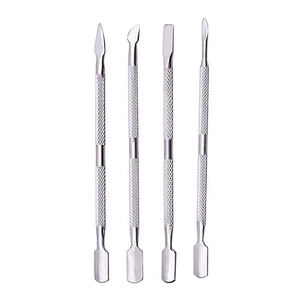Poussoirs à cuticules et à ongles en acier inoxydable avec outils de dépose de vernis à ongles, outil de beauté professionnel pour la manucure - Product Image 1