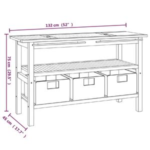 Mobiletto di vanità del bagno di Teak di legno solido con i lavandini di marmo nero - Product Image 6