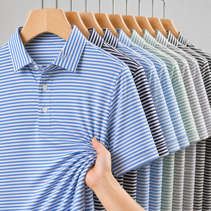 Chemises polo de golf personnalisées avec logo brodé, luxe, haute qualité, séchage rapide, extensibles, anti-humidité, décontractées, pour affaires - Product Image 4