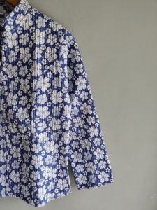 Veste matelassée patchwork florale respirante et écologique pour femme, col mandarin, manches longues, coton, styles automne, longueur standard - Product Image 5
