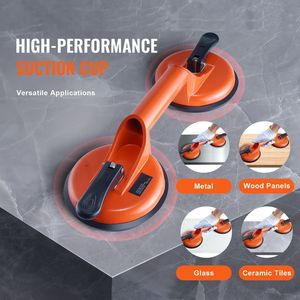 Ventose da 4,7 pollici, confezione da 2, capacità di carico 330 libbre, manico in alluminio, ventose industriali per vetro per impieghi gravosi - Product Image 1