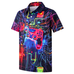 Polo de Golf Juvenil Moderno, Transpirable, de Secado Rápido, Manga Corta, Ropa Deportiva de Alto Rendimiento para Niños - Product Image 1