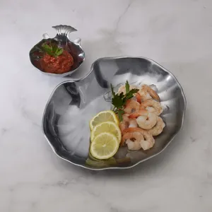 Elegante Bandeja Metálica Hecha a Mano para Decoración de Mesa y Accesorios de Lujo para el Hogar, Bandeja Metálica Elegante para Mesa de Comedor y Sala de Estar - Product Image 2