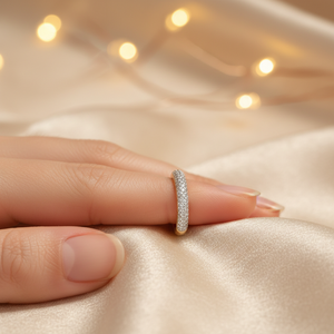 Bague de Fiançailles et de Mariage en Argent Sterling 925 de Luxe pour Femme, Sertie de Zircons Cubiques Ronds Brillants, Idéale pour Anniversaire et Fête - Product Image 3