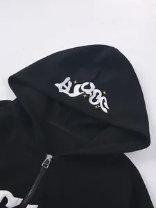 Vente directe d'usine, sweats à capuche avec impression en relief, nouvelle arrivée, vêtements d'extérieur, sweats à capuche en coton mélangé avec impression en relief - Product Image 2