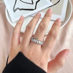 Anillo de Eternidad de Plata 925 con Moissanita para Mujer, Corte Marquesa, Engaste de Garras, Joyería Clásica para Boda - Product Image 5