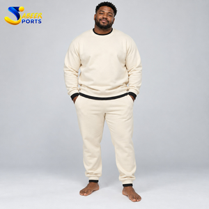 Ensemble de survêtement pour homme, double couche, tissu doux, construction chaude, coupe confortable, poignets côtelés, idéal pour l'hiver - Product Image 4
