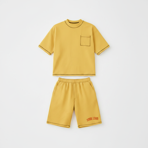 Conjunto de Camiseta y Pantalones Cortos de Verano para Hombre, Estampado Informal, Transpirable, de Poliéster y Algodón, 2 Piezas, Manga Corta, para Fin de Semana - Product Image 6