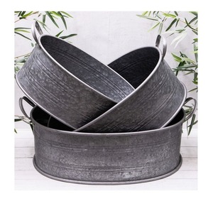 Elegante maceta metálica para exteriores, para jardín, paisajismo, decoración del hogar, pieza decorativa. - Product Image 3