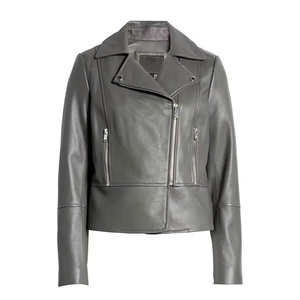 Stylish Women’s Cropped Leather Jacket Soft <b>Lined</b> Moto <b>Coat</b> Lightweight Trendy Casual Streetwear Outerwear - Product Image 5