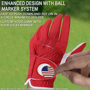 Guantes de Golf de Calidad de Exportación con Cierre Ajustable, Tela Transpirable en la Parte Posterior y Palma de Cuero de Alto Rendimiento - Product Image 4