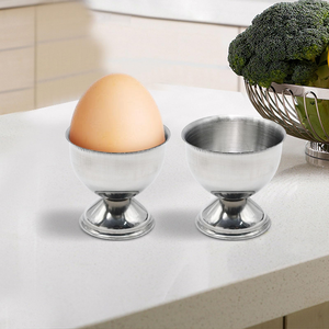 Porta Huevos de Acero Inoxidable, Diseño Clásico, 2 Piezas, para Servir Huevos en el Desayuno y la Cena, con Buen Precio - Product Image 5