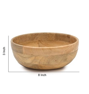 Ensemble de 4 bols ronds en bois massif pour aliments et fruits, qualité supérieure, vaisselle de cuisine, bols à mélanger, style indien - Product Image 5