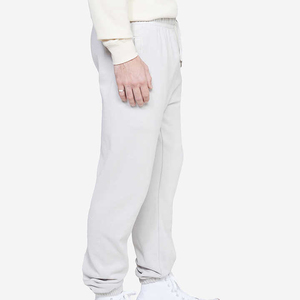 <b>Men's</b> <b>White</b> Cotton Sweatpants Elastic Waist Drawstring Casual Joggers Autumn Wear Side Pockets Breathable Midweight Knitted - Product Image 3