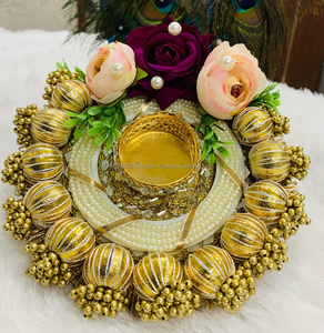 Rangoli อินเดียที่ได้รับแรงบันดาลใจจากโลหะไฟชาหรือที่วางเทียนของตกแต่งเทศกาลบ้านวัดสำหรับคริสต์มาสงานแต่งงานของใช้ในบ้าน - Product Image 4