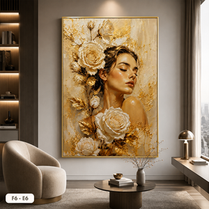 Peinture murale décorative de fleurs de roses et de filles, design personnalisé, origine Vietnam, marque HALO F6 - E6 - Product Image 4