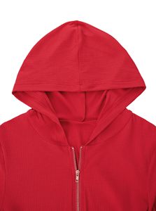 Fashionable Women's <b>Cropped</b> Zipper Hoodie Raw Hem Drop-shoulder Winter Custom Logo Printing Boutique Clothing Collections - Product Image 6