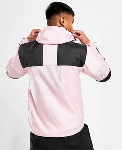 Chaqueta Cortavientos de Golf Personalizada OEM, Impermeable, Resistente al Viento, con Cierre de Cremallera de un Cuarto, 100% Poliéster, Ligera, para Hombre - Product Image 3