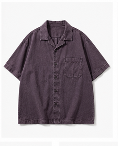 เสื้อเชิ้ตทำงานแขนสั้นทรงโอเวอร์ไซส์คุณภาพสูงสำหรับผู้ชาย - Product Image 6