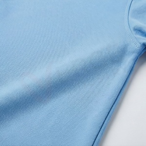 เสื้อโปโลแขนยาวสีฟ้าอ่อนสำหรับผู้ชาย ผ้าฝ้ายถัก 100% ระบายอากาศได้ดี ดีไซน์เรียบง่าย สวมใส่สบาย ทรงปกติ - Product Image 5