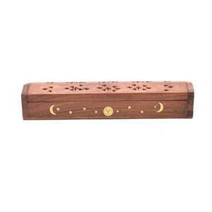 Quemador de Incienso de Madera Hecho a Mano con Diseño Floral Tallado, Difusor Aromático para Uso Doméstico, Decoración Artesanal de Bambú para Todas las Estaciones - Product Image 4