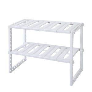 Organizzatore Sottopensile a 2 Livelli, Mensola da Cucina Espandibile con Portaoggetti per Lavello, Soluzione di Stoccaggio per un Utilizzo Efficiente dello Spazio - Product Image 1