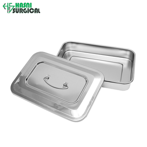 Bandeja de Instrumentos Quirúrgicos Manuales de Acero Inoxidable con Tapa - Product Image 1