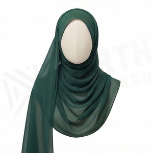 Hiyab de poliéster de color sólido para mujer, tela jersey, agradable al tacto, para uso diario, pañuelo étnico de Oriente Medio. - Product Image 5