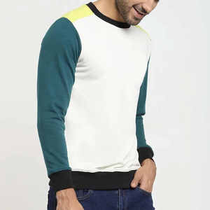 เสื้อสเวตเชิ้ตแขนยาวสีขาวอมฟ้า คอกลม ทรงแร็กแลน สำหรับผู้ชาย ขายส่ง เหมาะสำหรับฤดูหนาว สวมใส่สบาย รับสกรีนโลโก้ - Product Image 4