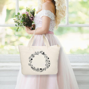 OEM Custom Logo <b>Canvas</b> <b>Tote</b> Bag Eco-Friendly Reusable Cotton with Pocket Zipper Size Options Available <b>Canvas</b> <b>Tote</b> Bag - Product Image 6