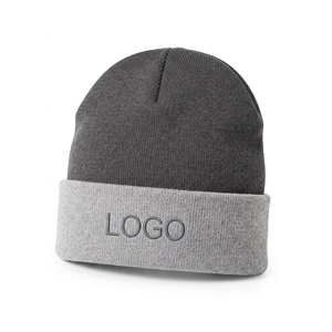 Bonnet personnalisé bicolore chaud unisexe, épais, double couche, tricoté, pour l'hiver, doux, à blocs de couleur, pour temps froid - Product Image 3