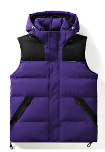 Gilet matelassé sans manches en polyester de qualité supérieure, sur mesure, décontracté, épais, léger et chaud pour l'hiver - Product Image 6