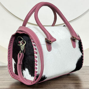 Sac de voyage en cuir de vache véritable pour femmes, grande capacité, style occidental, sac rapide avec fermeture à glissière pour la semaine en plein air - Product Image 5