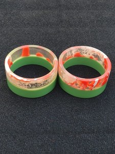 Bracelet en résine léger, unique, personnalisable, coloré et fini, petite taille, bracelet ouvert en résine pour femmes et filles, transparent - Product Image 2