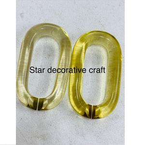 Chaîne murale en résine transparente, boucle de chaîne murale ouverte, bijoux DIY, chaîne cubaine en acrylique plastique pour décoration murale - Product Image 2