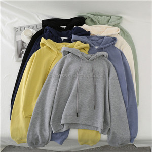 Polaire mode fille femme femmes décontracté à manches longues pull à capuche haut court sweat à capuche haut court sweat à capuche sweats à capuche - Product Image 4