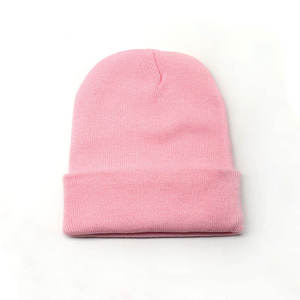 Orange Beanie Hat Unisex Adult Solid Color Knit <b>Winter</b> <b>Cap</b> Casual Style 56-58CM Head Circumference - Product Image 2