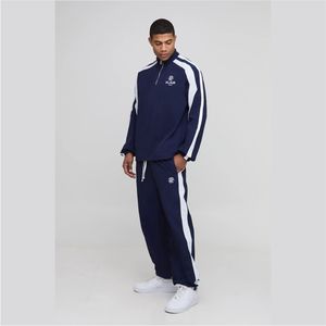 Conjunto Deportivo para Hombre, Estilo Nueva York, Cuello Alto, Pantalones Holgados, Talla Grande - Product Image 1